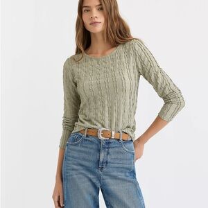 Sage, long-sleeved, textured shirt. Loft. Size M.